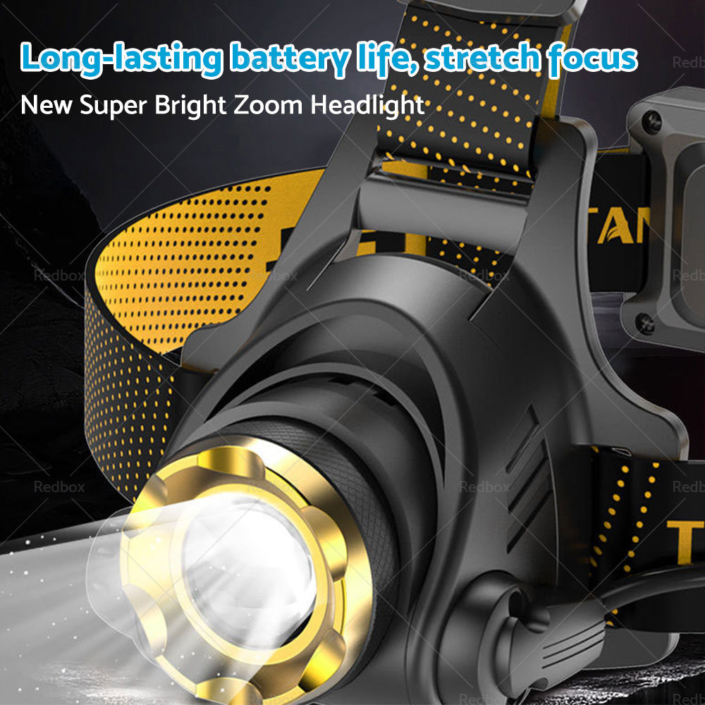 12000000lm USB Rechargeable Headlight Head Torch Lamp Flashlight LED Headlamp-3