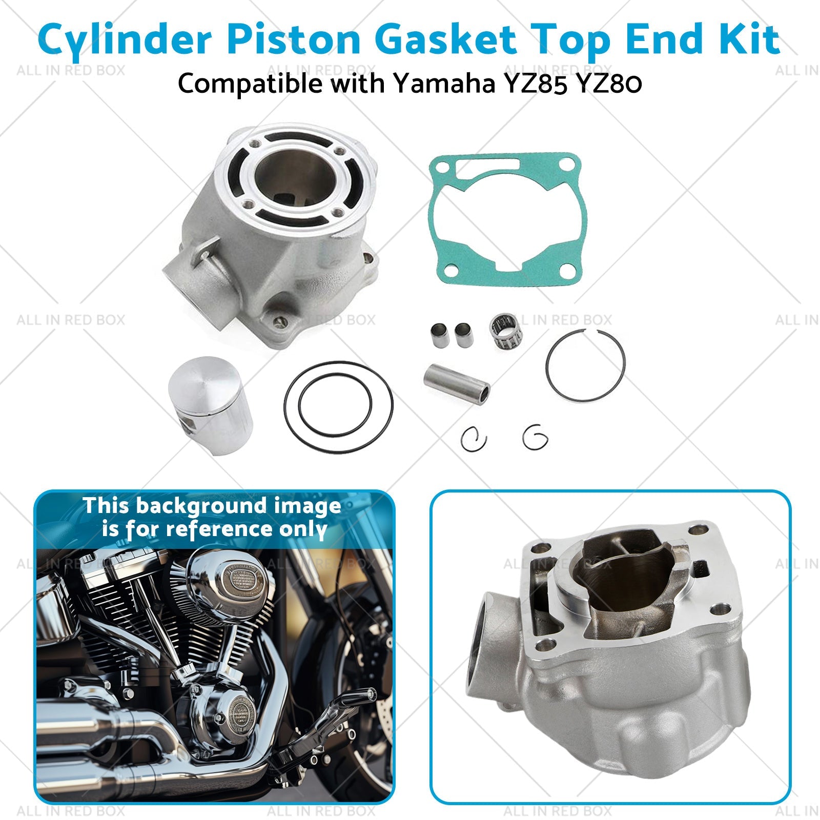 Cylinder Piston Gasket Top End Kit Suitable for Yamaha YZ85 02-18 YZ80 93-01-3