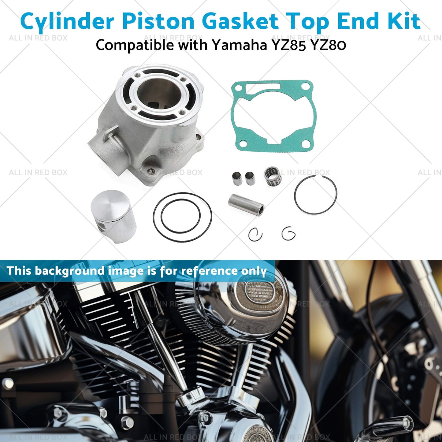 Cylinder Piston Gasket Top End Kit Suitable for Yamaha YZ85 02-18 YZ80 93-01-4