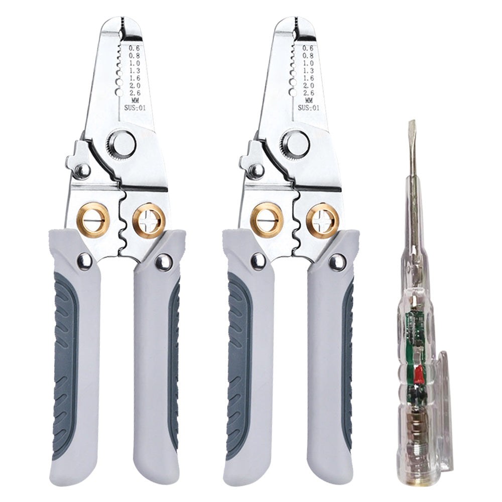 Wire Stripper Pliers Multifunctional Electric Cable Stripper Crimper Cutter Tool-6