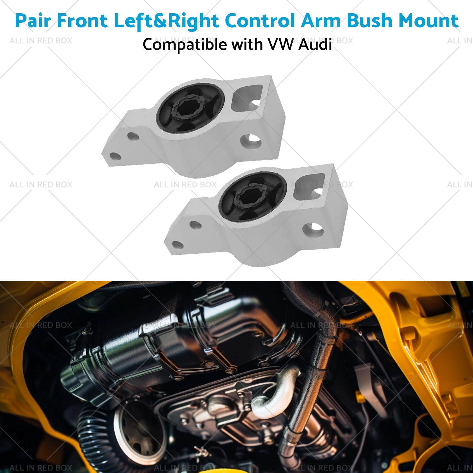 Pair Front Left and Right Control Arm Bush Mount Suitable for VW CADDY GOLF Audi-3