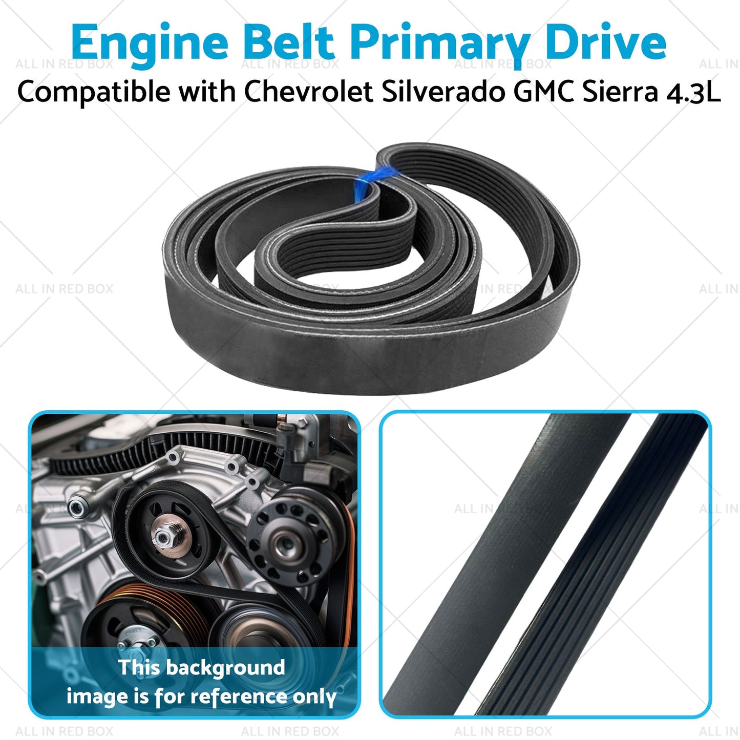 Engine Primary Drive Belt Suitable For Chevrolet Silverado / GMC Sierra 4.3L 2019-2023-0