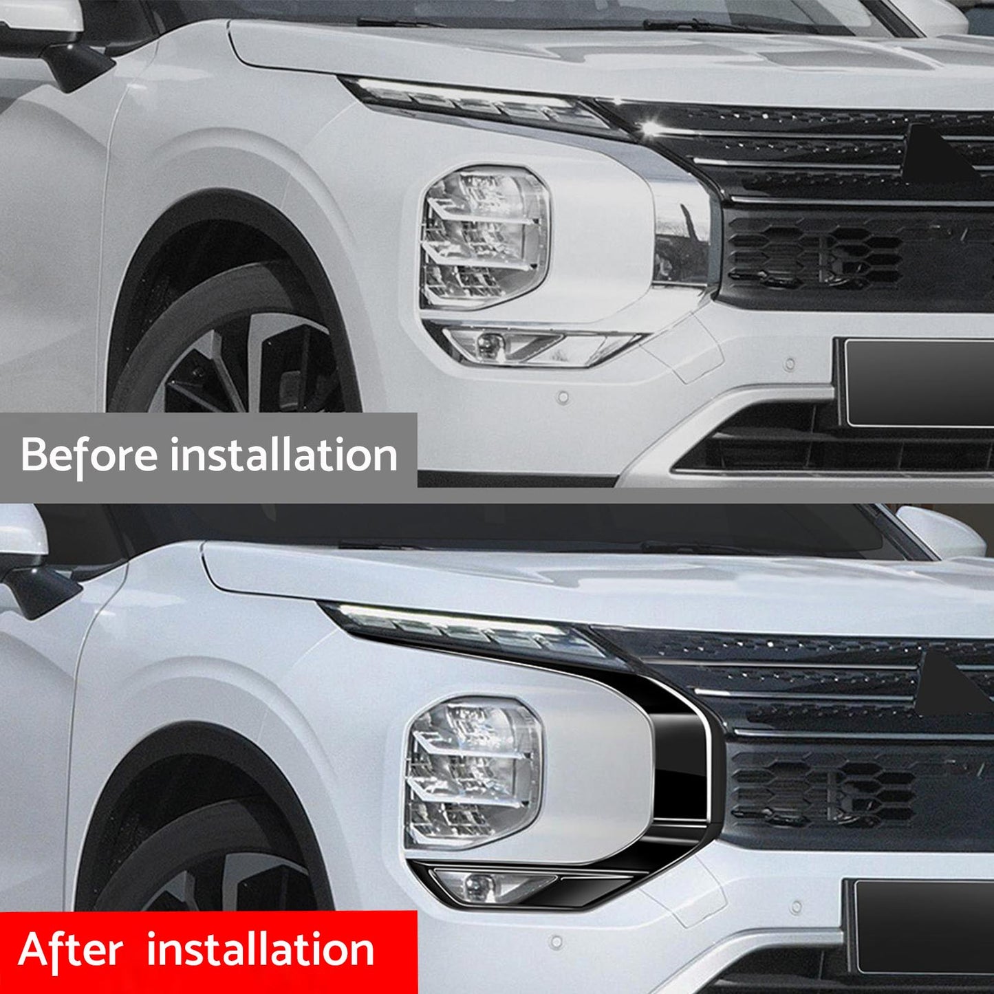 Front Grill Molding Trim Protector Cover Suitable For Mitsubishi Outlander 22-24-4