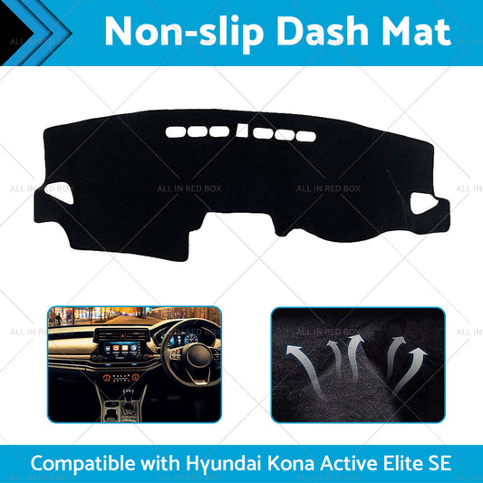 NO HUD Non-Slip Dash Mat Suitable For Hyundai Kona Active Elite SE 7 2017-2023-1