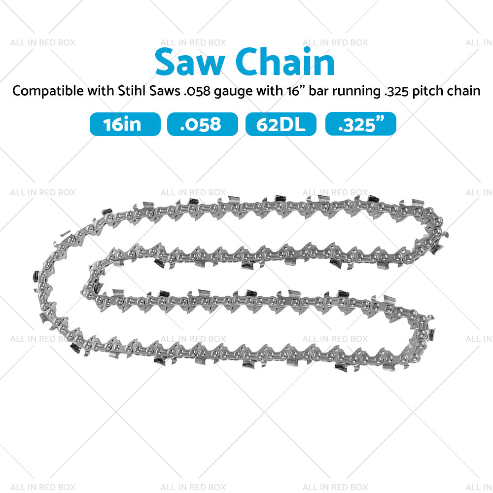 Tungsten Carbide Chainsaw Chain 16inch. 325inch. 058 62DL Suitable for Stihl MS 230-4