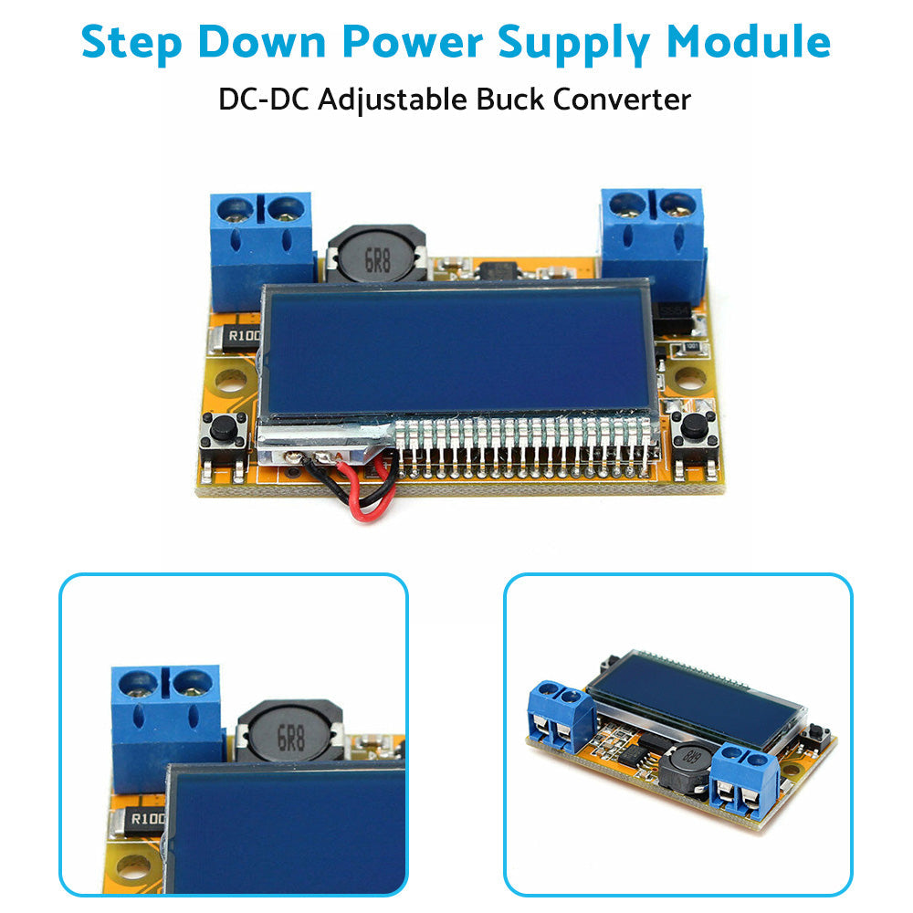 DC-DC Adjustable Buck Converter Step Down Power Supply Module LCD with Shell-3
