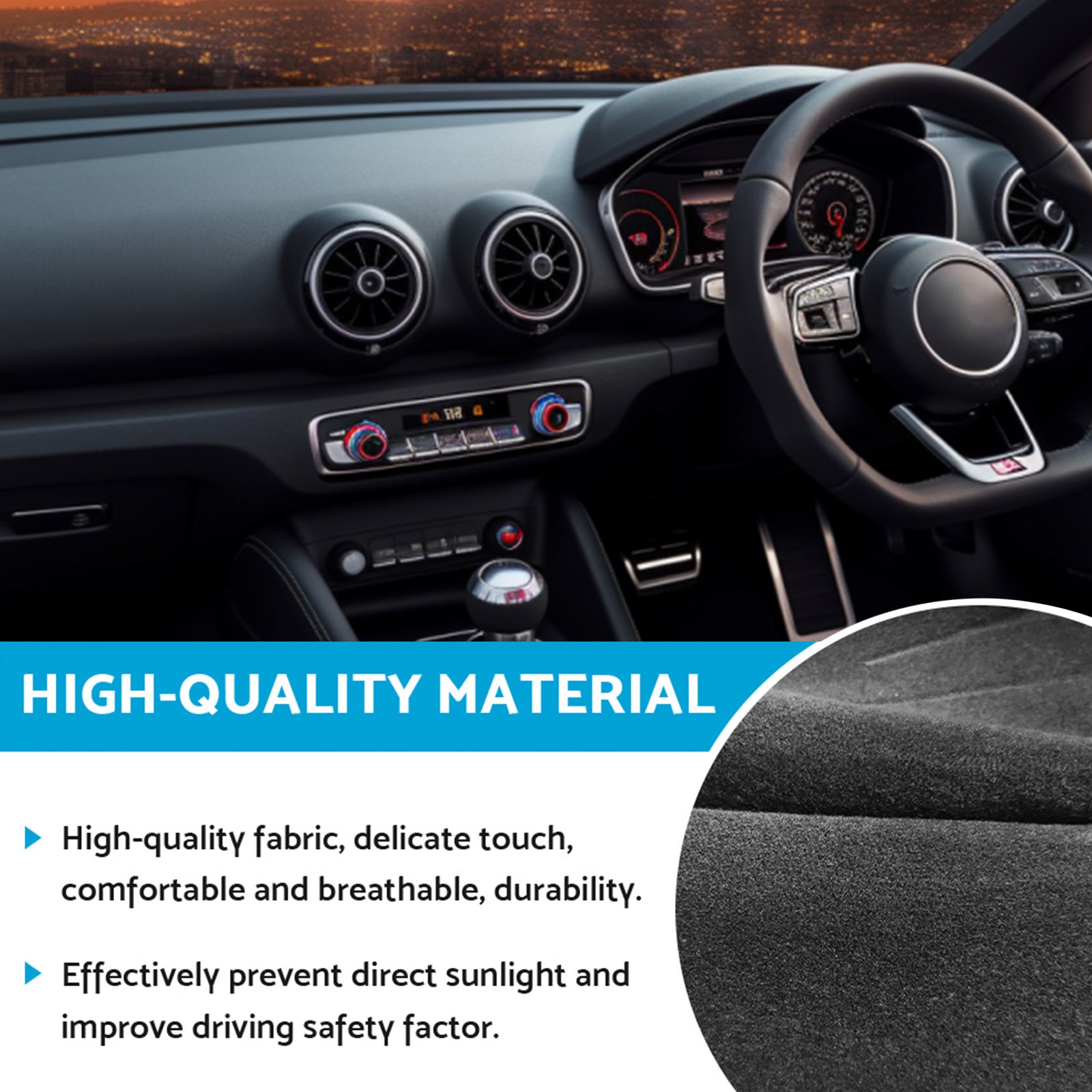 Dash Mat Non-Slip Suitablefor Audi A3 S3 RS3 8V Series 2013-2018 Dashboard Cover-2