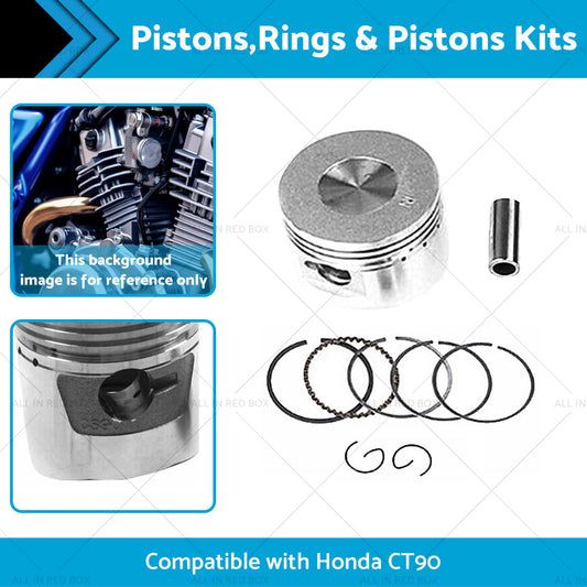 Suitable for Honda CT90 66-79 STD Piston Kit 47mm Rings Pin Clips-1