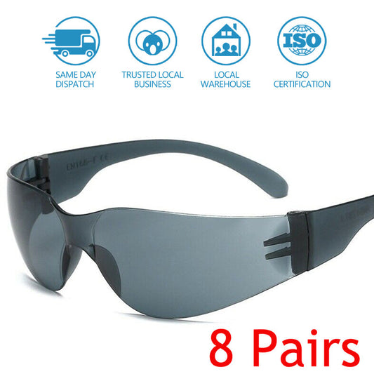 12 Pair Safety Glasses Tinted Hammer Smoke Lens Bulk Work Eye Protect Goggle-1