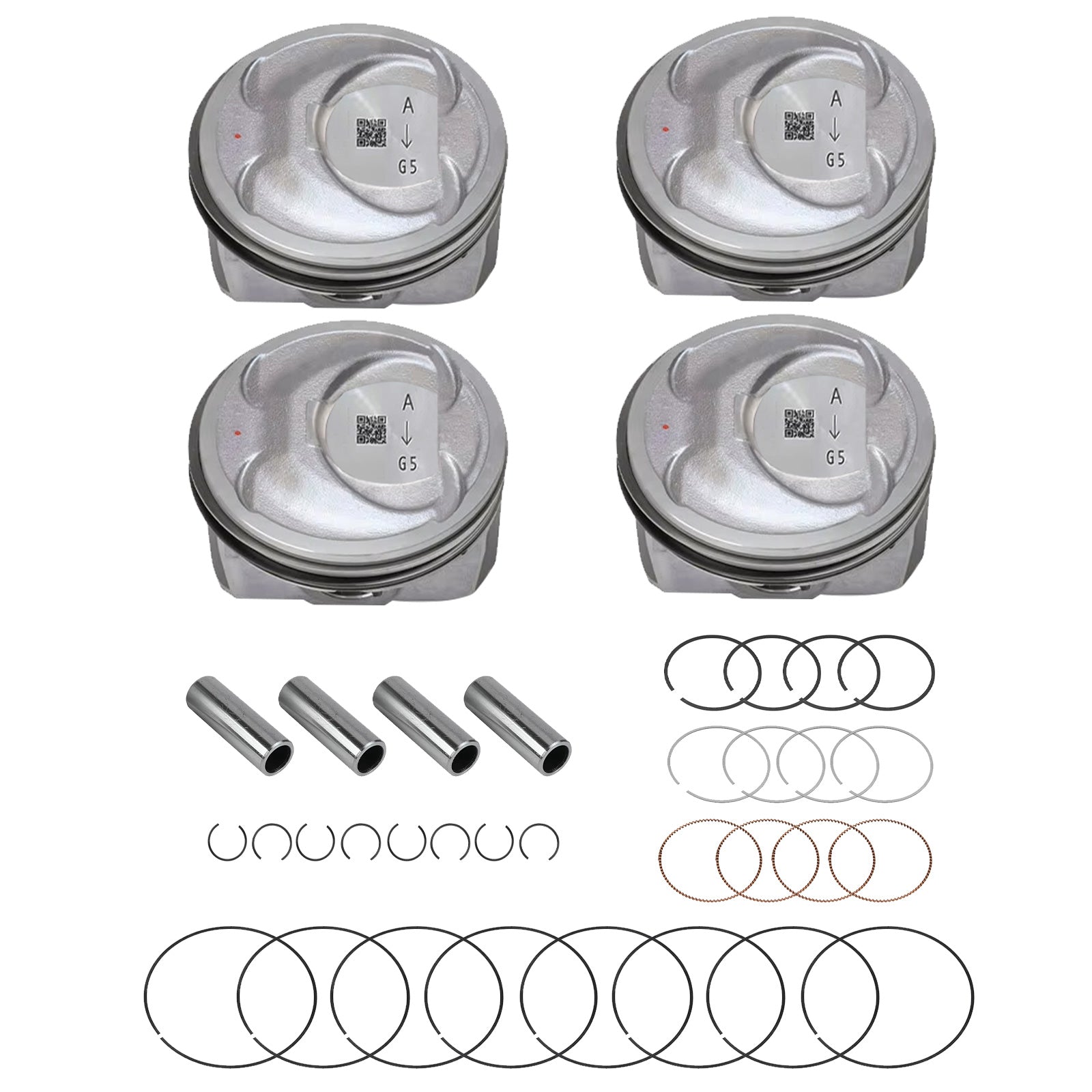 Engine Piston w/ Rings Kit Suitable For Kia Sorento Optima Hyundai Sonata 2.4L-1