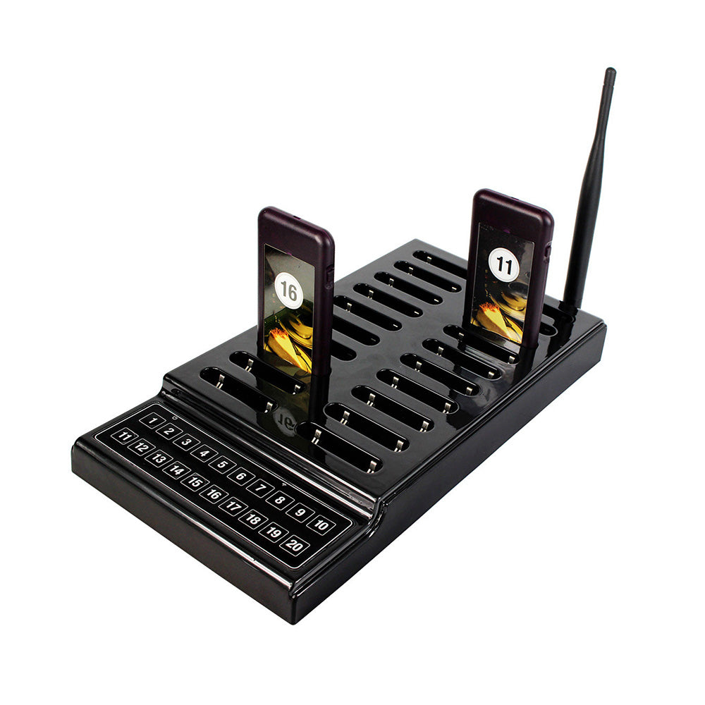 20 Restaurant Coaster Pager Guest Call Wireless Paging Queuing Calling System AU-1