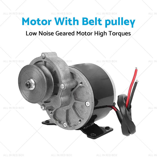 Belt Pulley Geared Motor Low Noise Geared Motor High Torques 12V 250W Universal-1