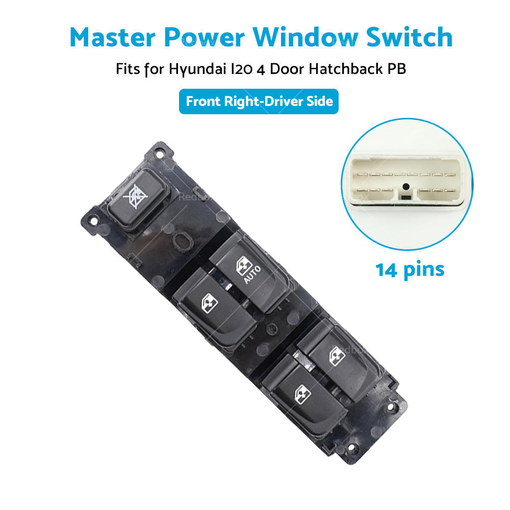 Master Power Window Control Switch 93570-1J602 For Hyundai I20 Hatchback 08-13-3