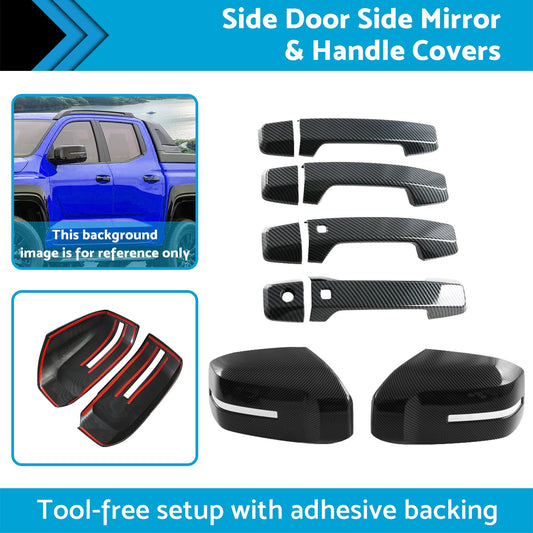 Side Door Side Mirror & Handle Covers Suitable For Mitsubishi Triton L200 23-25-1