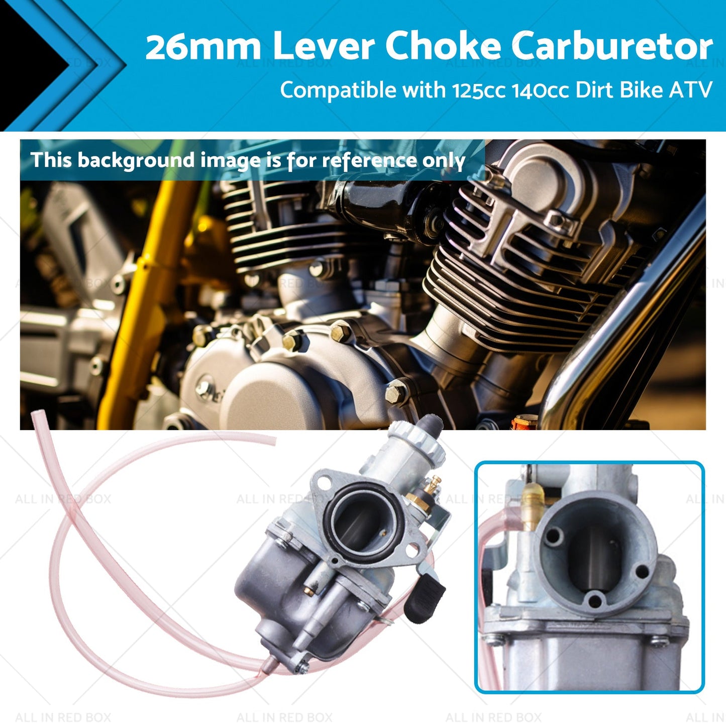 26mm Lever Choke Carburetor Carby Suitable for 125cc 140cc Dirt Bike ATV-0