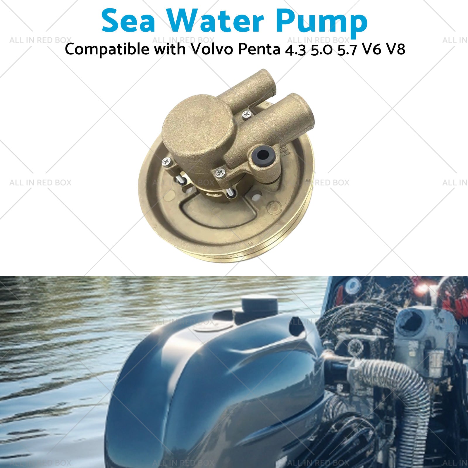 3812519 Raw Sea Impeller Water Pump For Volvo Penta 4. 3 5. 0 5. 7 V6 V8 21212799-4