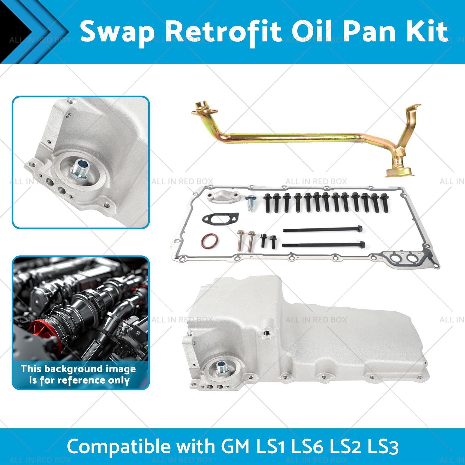 Swap Retrofit Oil Pan Kit Suitable for GM LS1 LS6 LS2 LS3 302-1 1955-1987-1