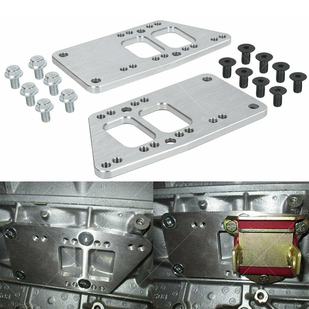 GM LS Engine Conversion Swap Bracket Motor Mount Adapter Plates for Chevy SBC-2