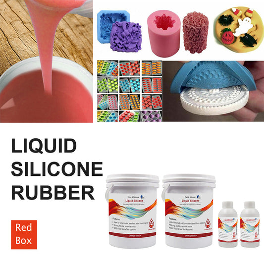 SH25 Liquid Silicone Rubber Mould Making Kit 100:3 Mix - 1Kg 5Kg 10Kg Red-0