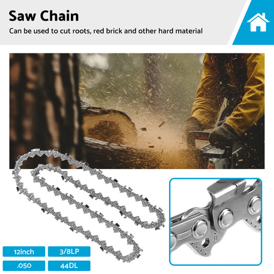 3 8LP 12 inch. 050 44DL Semi Chisel Tungsten Carbide Chainsaw Chain-0