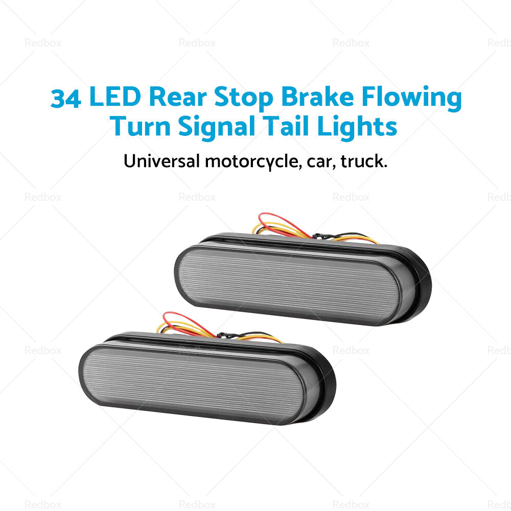 34LED Rear Stop Brake Flowing Turn Signal Tail Lights Suitable For Trailer Truck-1