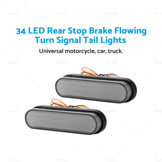 34LED Rear Stop Brake Flowing Turn Signal Tail Lights Suitable For Trailer Truck-1