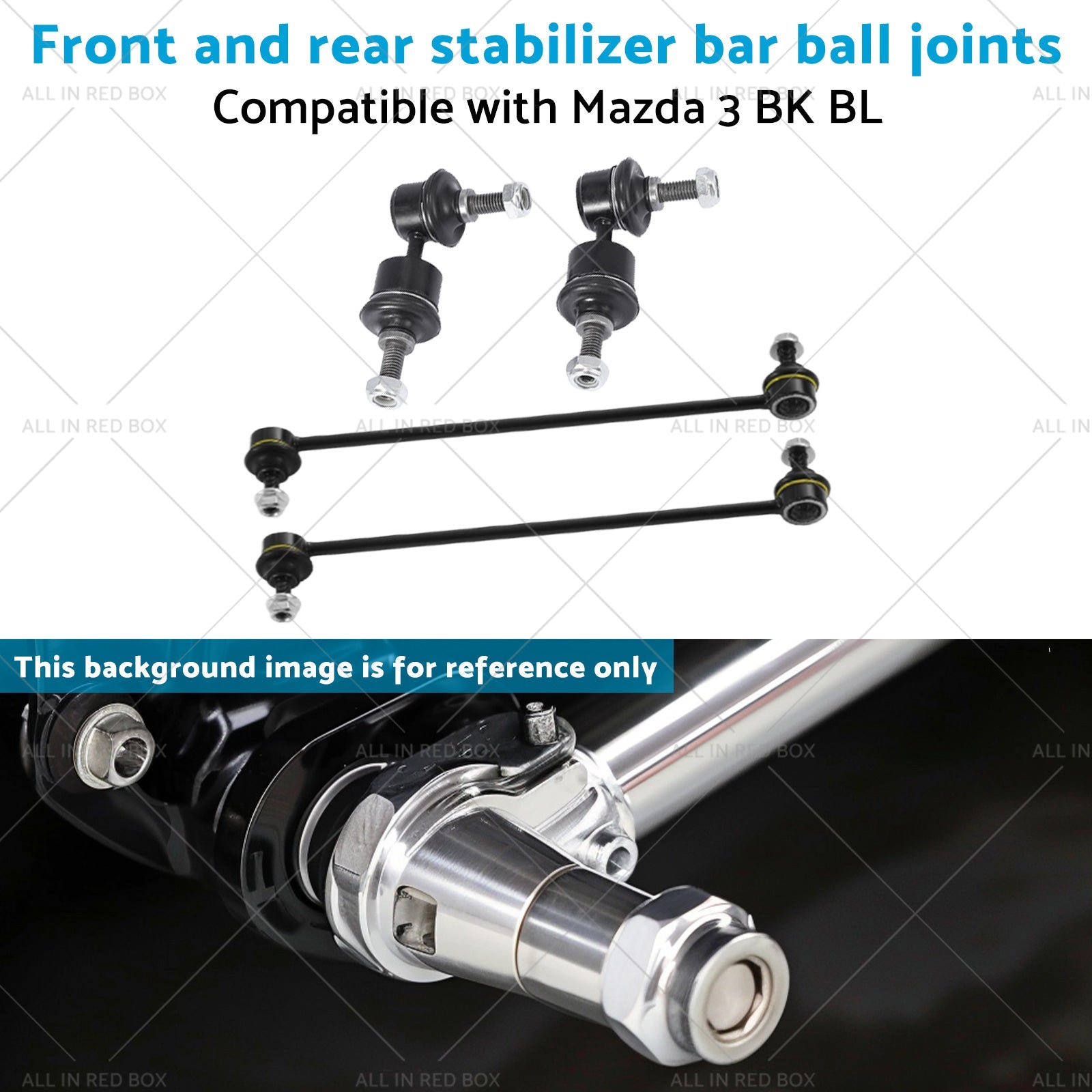 Front and Rear Stabilizer Bar Ball Joints Suitable for Mazda 3 BK BL 2004-2014-4
