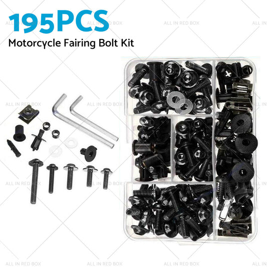 195PCS Motorcycle Fairing Bolt Body Screw Suitable For Kawasaki Ducati Honda-1