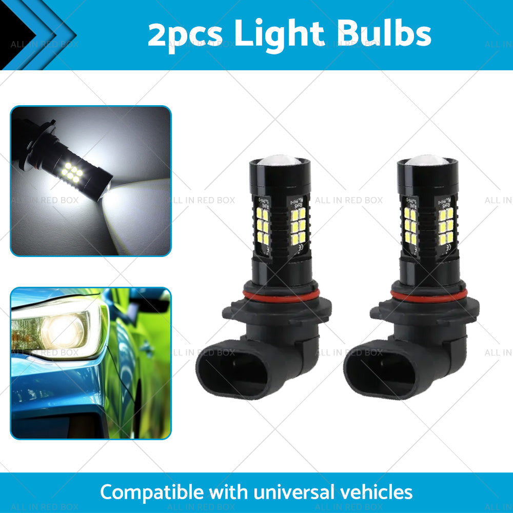 2PCS 9006 HB4 LED Fog Light 6000K White 3030 21 SMD Car Driving DRL Light Bulbs-1