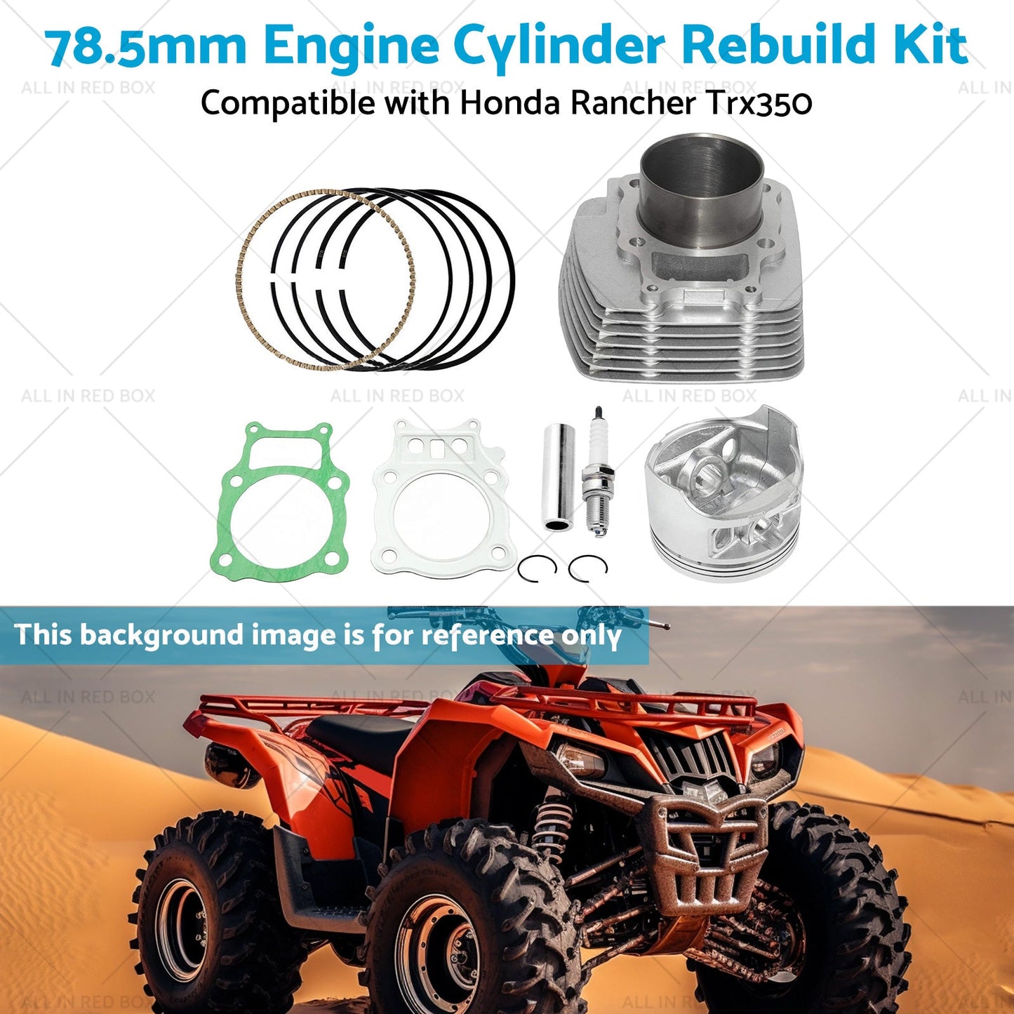 78. 5mm Engine Cylinder Rebuild Kit Suitable for Honda Trx350 Rancher 2000-2006-4