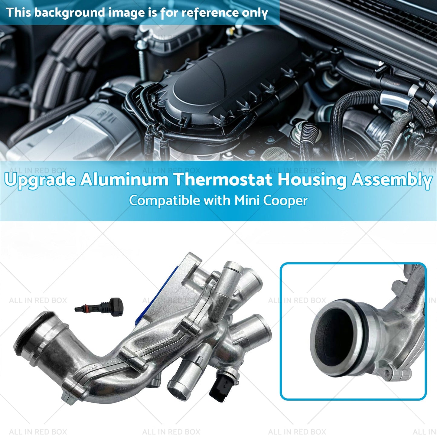 Upgrade Aluminum Thermostat Housing Assembly Suitable for Mini Cooper 2007-2013-2