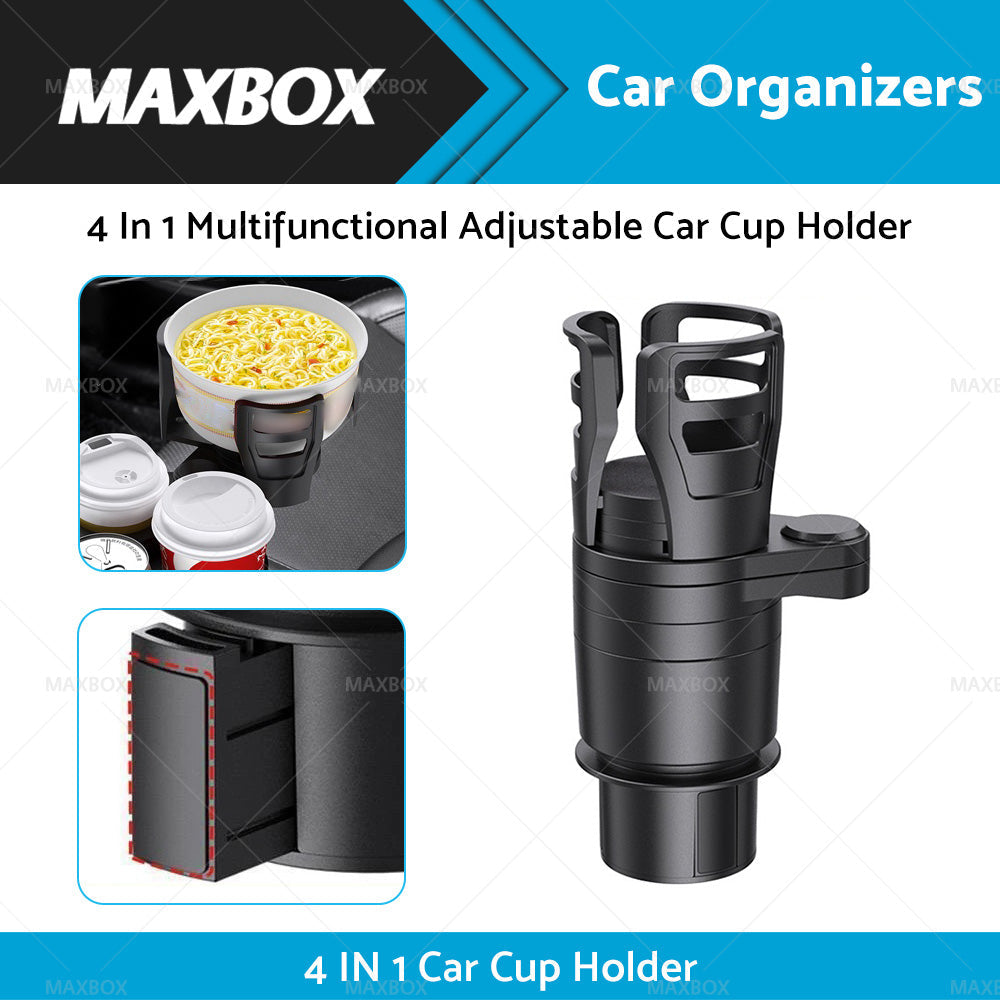 4in1 Adjustable Cup Holder Expander Adapter Base Tray Car Drink Bottle Holder-0