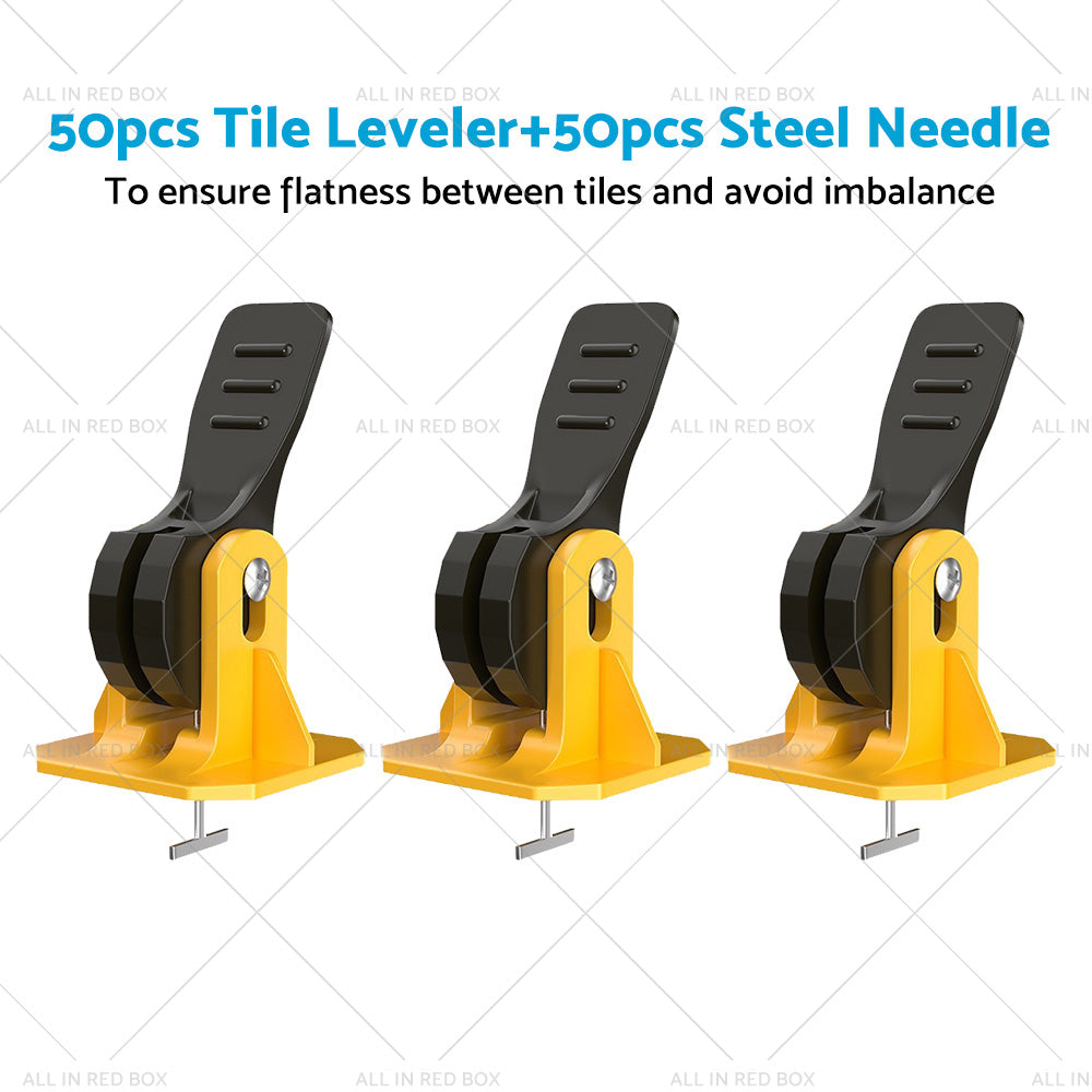 50PCS Tile Levelling Spacer Tiling Tool Leveling System Clips Floor Wall Wrench-4