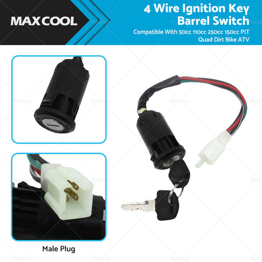 4 Wire Ignition Key Barrel Switch 50cc 110cc 125cc 250cc PIT Quad Dirt Bike ATV-0