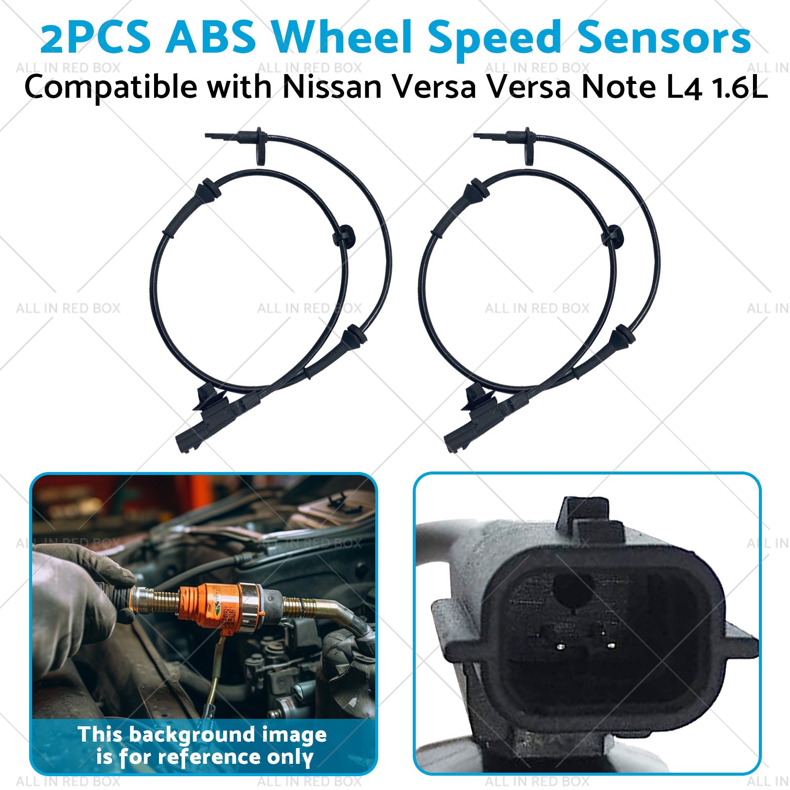 2x Front L or R ABS Wheel Speed Sensor Suitable for  Versa 12-19 Versa Note 14-19-3