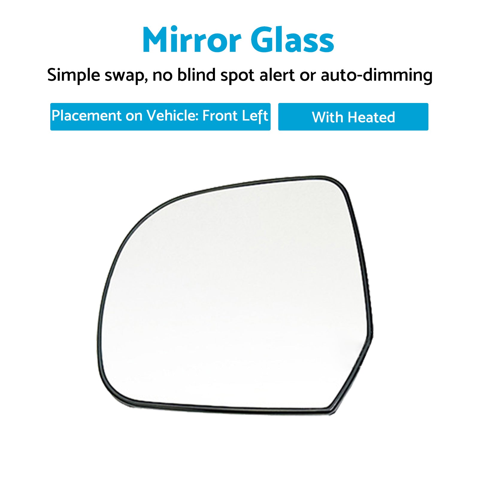 Left Passenger Side Heated Mirror Glass Suitable For Nissan Almera N17 2012 On-5