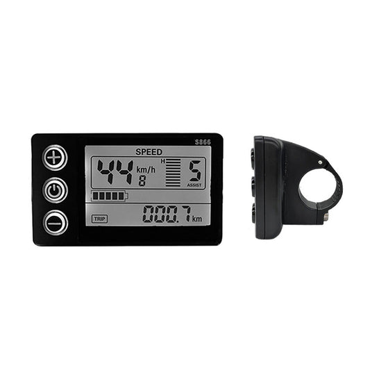 LCD Display Suitable For Electric Bike S866 24V/36V/48V – Waterproof Plug Fit For Ebike & Scooter-0