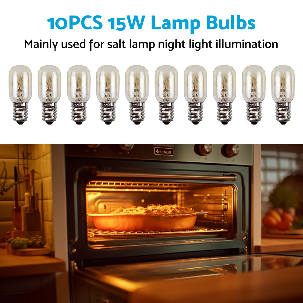 10PCS E14 Salt Lamp Globe Bulb 15W Light Bulb 230v Refrigerator Oven Replacement-2