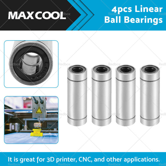 4PCS LM8UU Extra Long Linear Ball Bearings 8mm Bore Dia 15mm OD 45mm Length-1