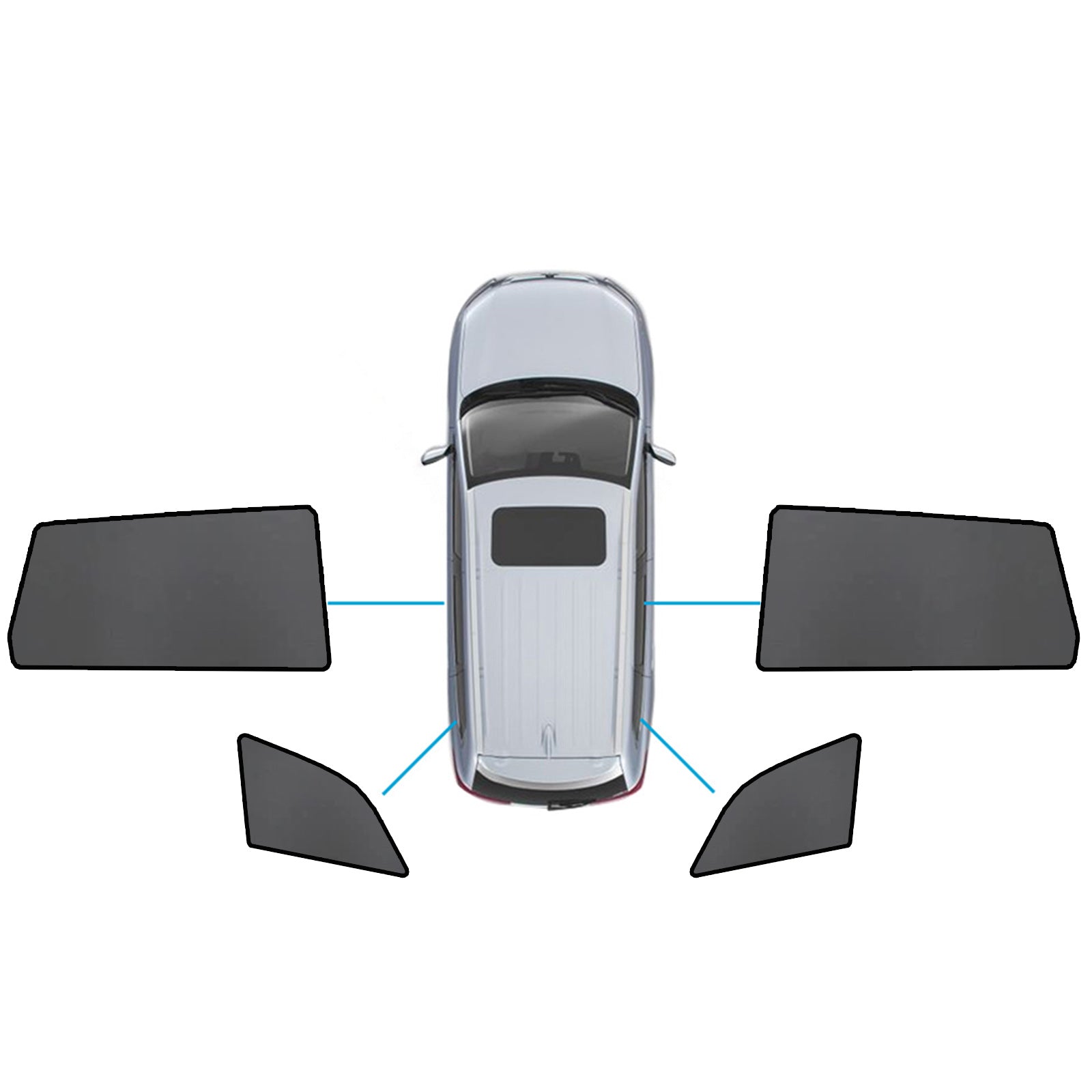 Magnetic Mesh Sun Blind Shades Suitable for Audi Q7 4LB 06-15 On Front/Rear-4