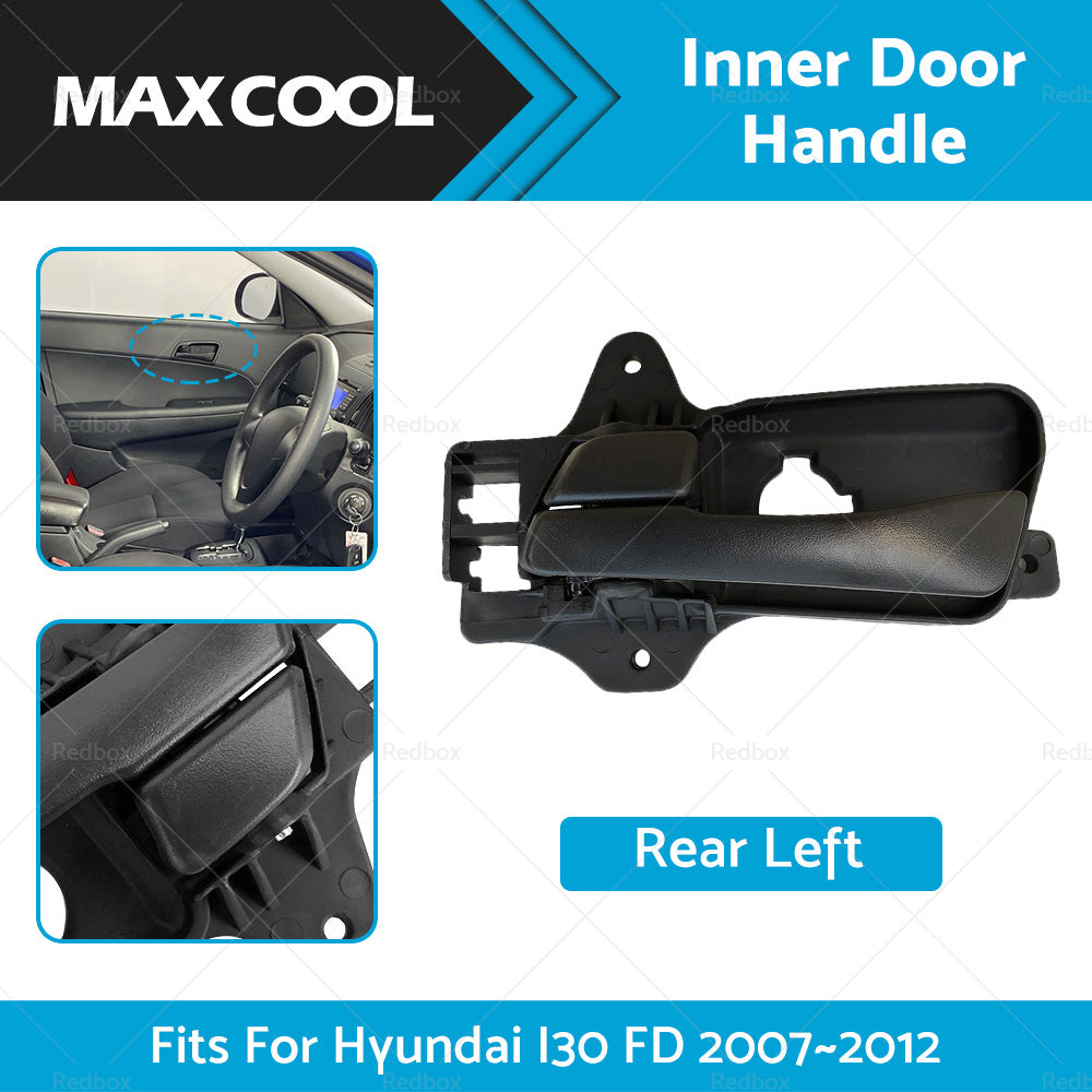 Rear Left Side Inner Door Handle LH Fits For Hyundai I30 FD 2007-2012 Black-1