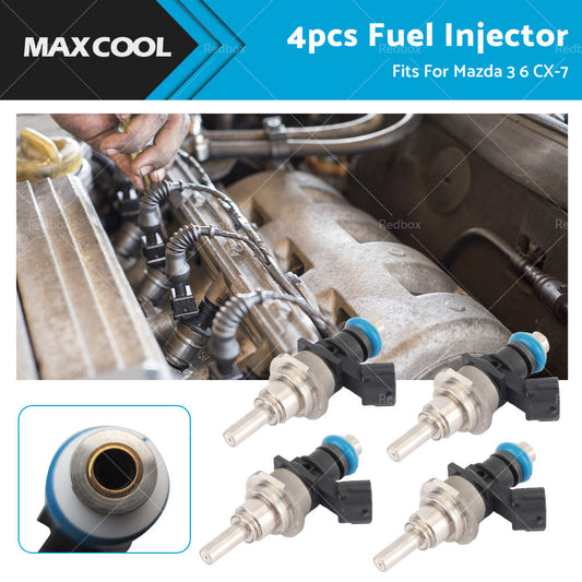 4PCS Fuel Injector Suitable For Mazda 3 BK 6 CX7 L3 2. 3L DOHC Turbo E7T20171-0