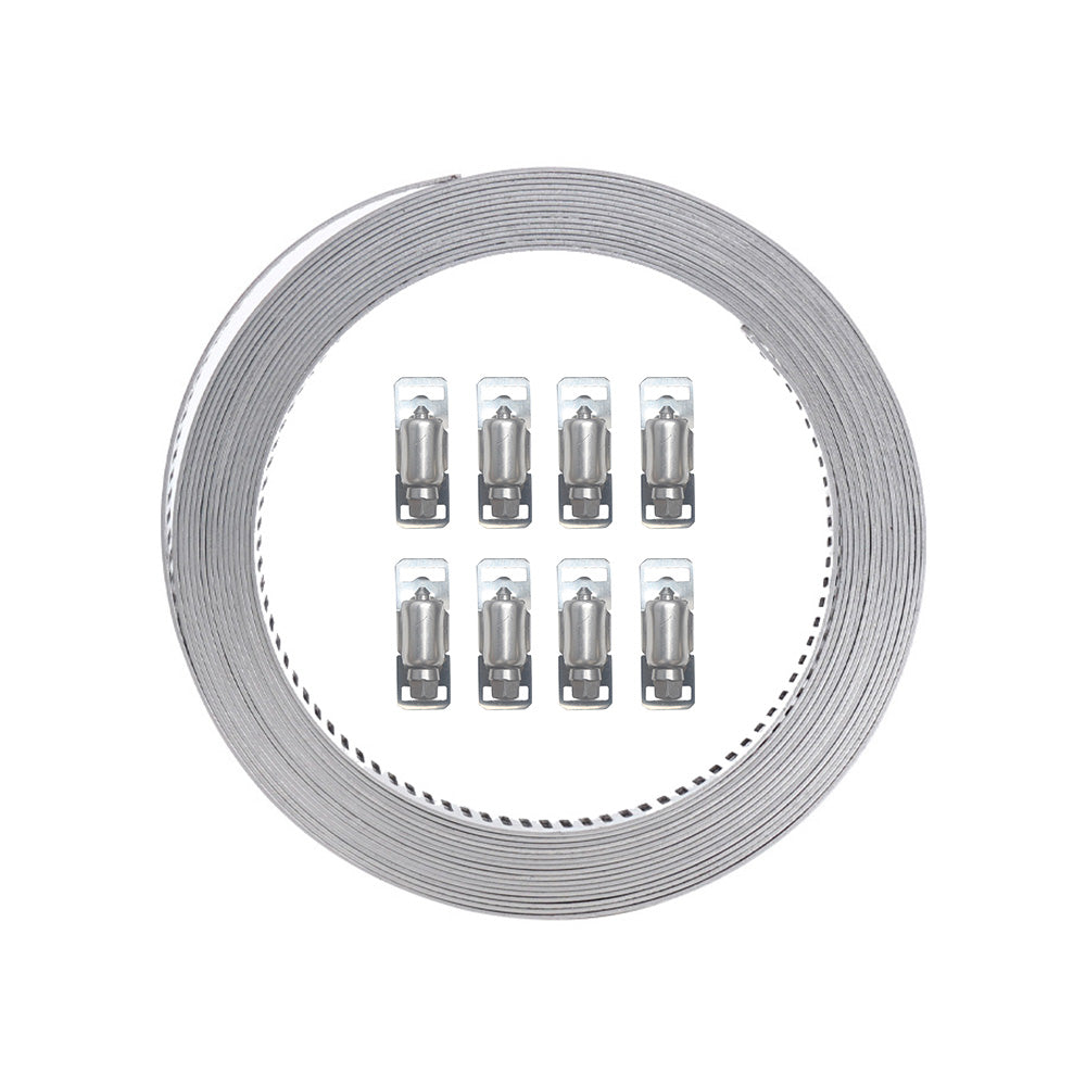 304 Stainless Steel Worm Clamp Hose Clamps with Fasteners Suitable For DIY Adjustable Use-2