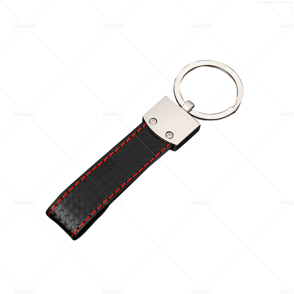1 Piece Black Key Ring Keychain Keyring Metal  PU Leather Key Chain Universal-3