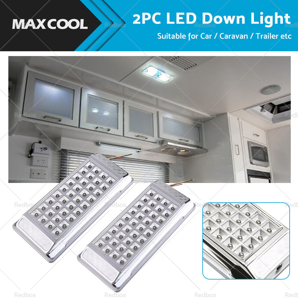 2PCS 12V LED Down Light Cabin Ceiling Lamp Boat Camper Trailer RV Caravan Lights-0