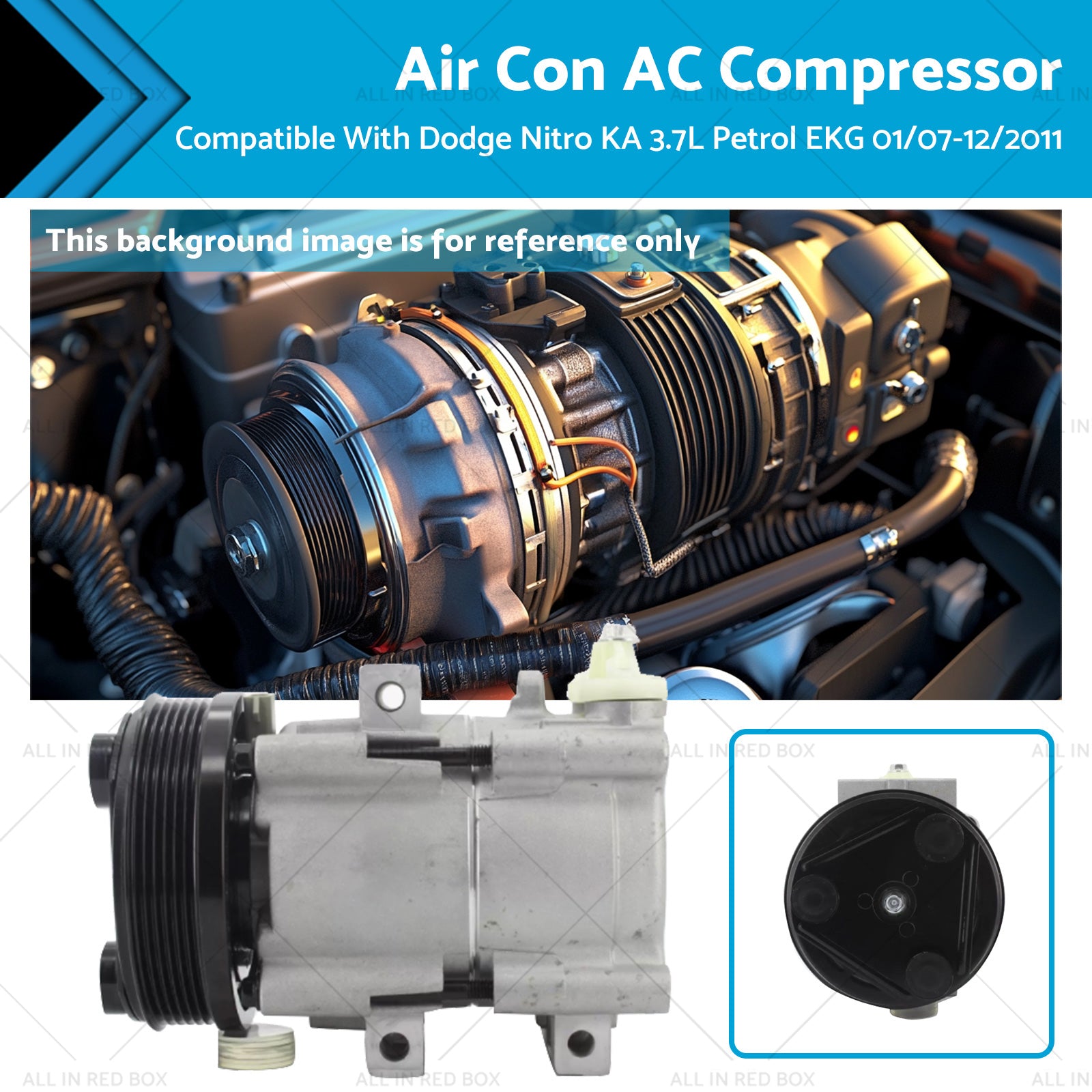 Air Con AC Compressor Suitable for Dodge Nitro KA 3.7L Petrol EKG 01/07-12/2011-0