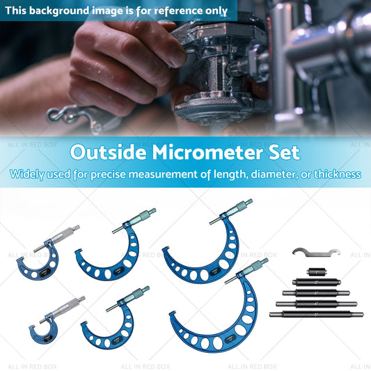6pcs or set 0-6 inch  Outside Micrometer set Machinist Tool Carbide 0. 0001 inch-1