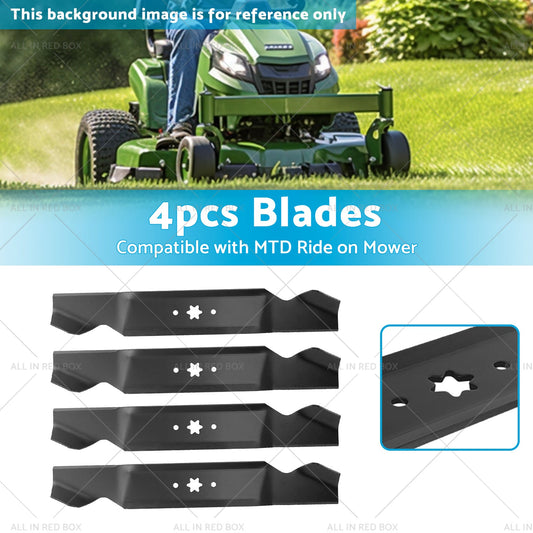 4x Blades Suitable for 38 inch  MTD Ride on Mowers 6 Point Centre Hole 742-0654-1