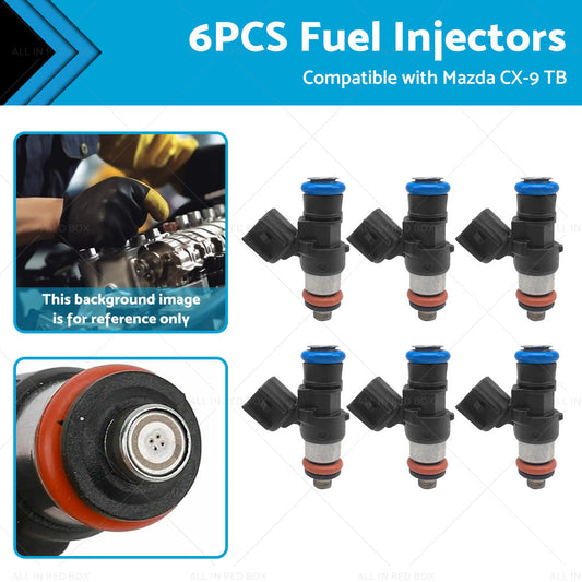 6PCS Fuel Injector Suitable For Mazda CX-9 CX9 TB 3. 7L CA CAY Petrol SUV 07-19-0