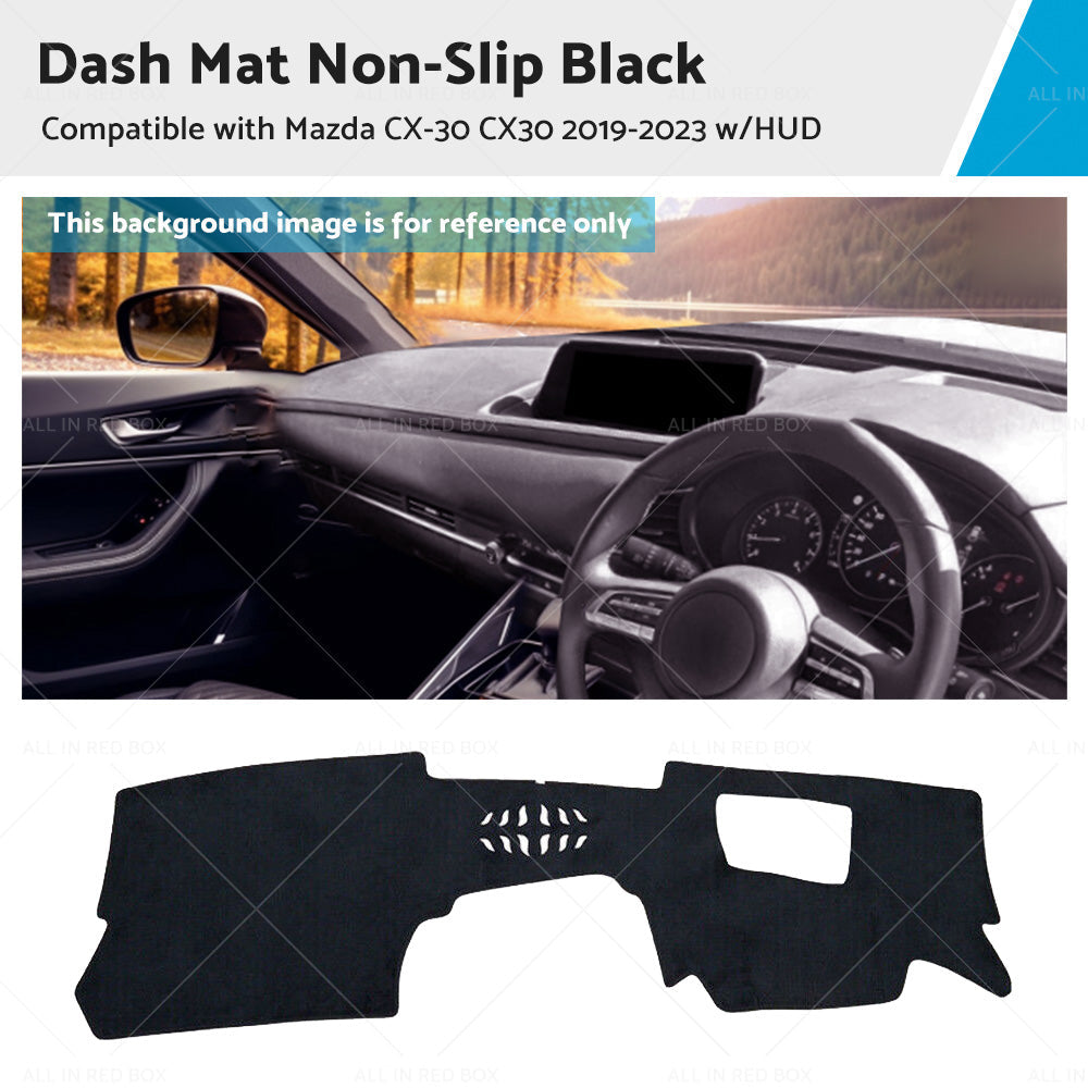 Non-Slip Dash Mat Suitable For Mazda CX-30 CX30 2019-2023 Dashboard Cover w HUD-0